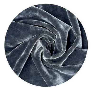 Charcoal Silk Velvet Fabric